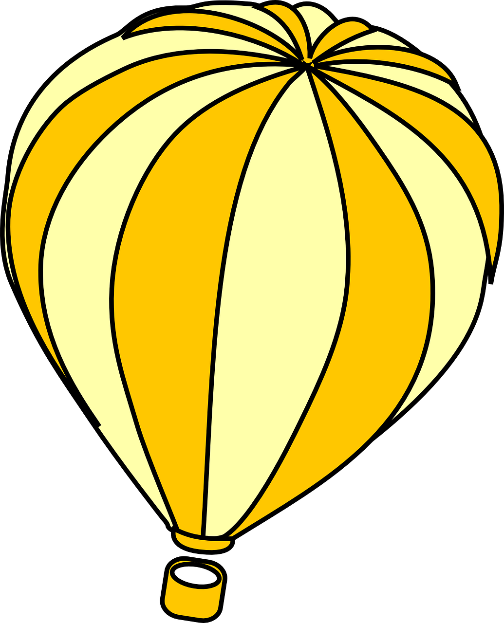 hot-air balloon fly yellow free photo