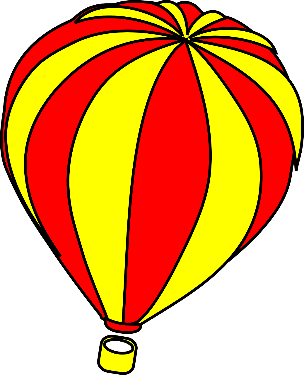 hot-air balloon fly yellow free photo