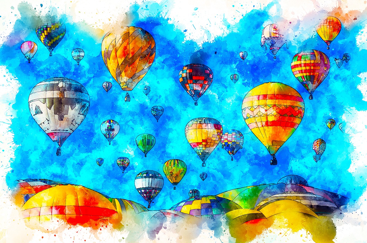hot air balloon  sky  art free photo