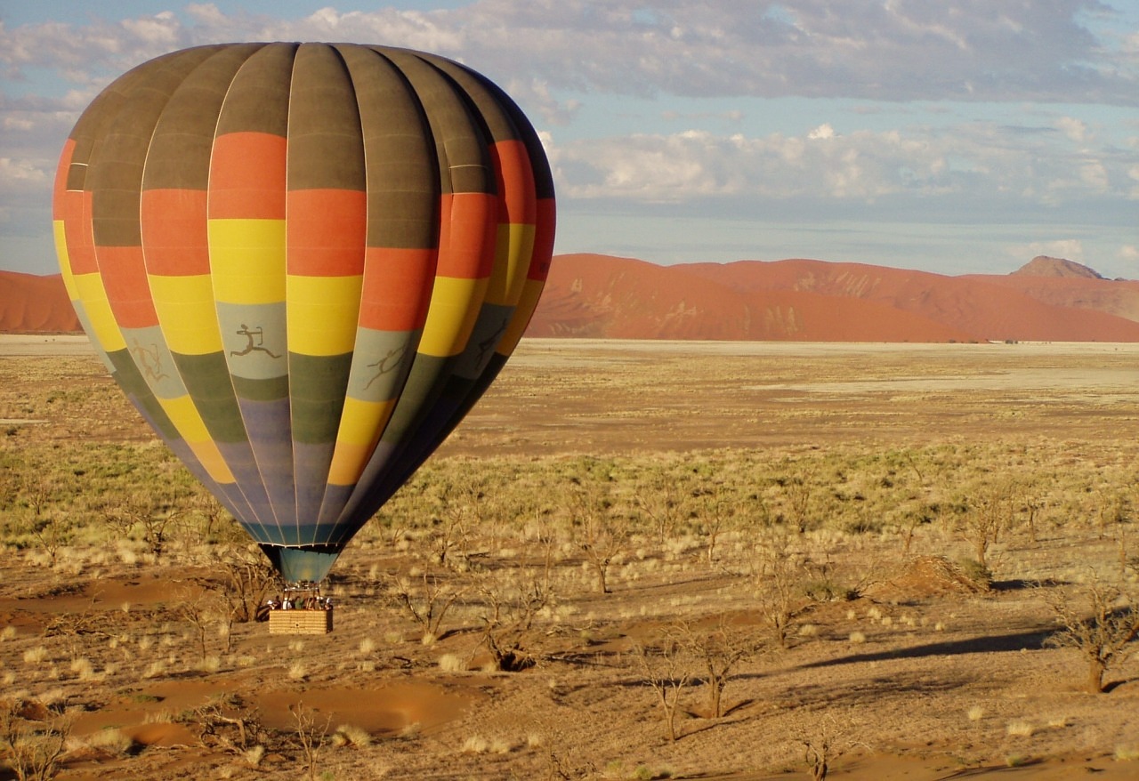 hot air balloon namibia fly free photo