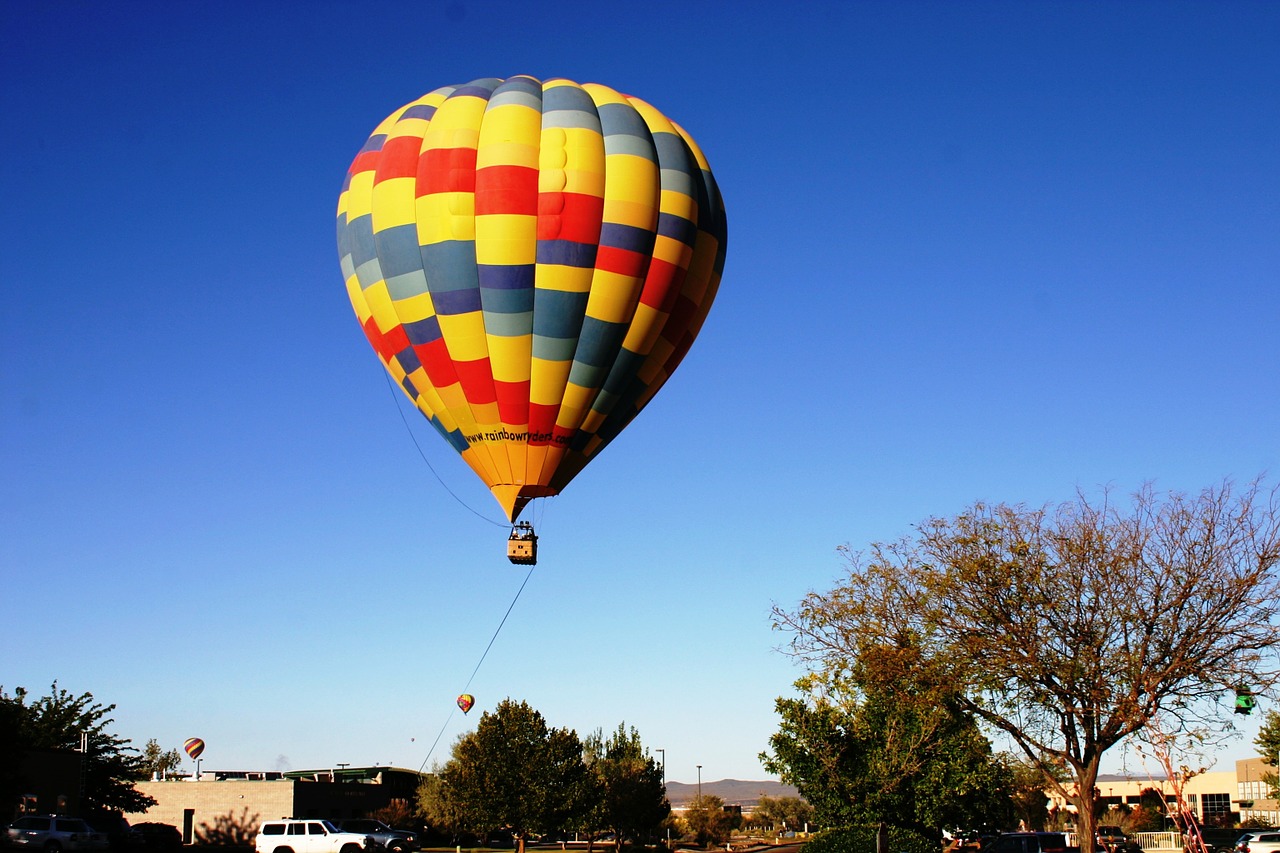 hot air balloon floating colorful free photo