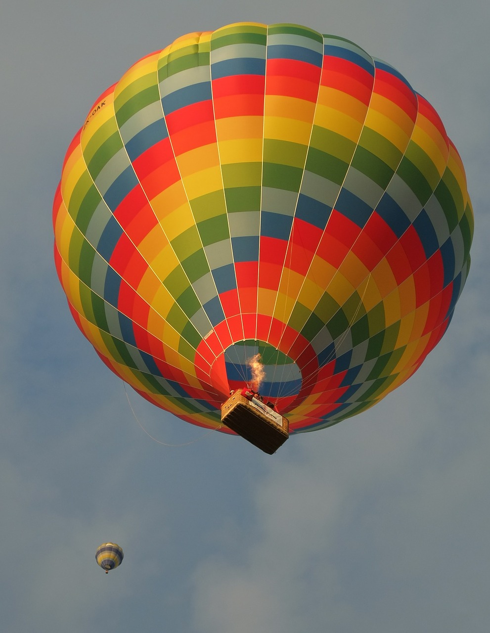hot air balloon rising sky free photo