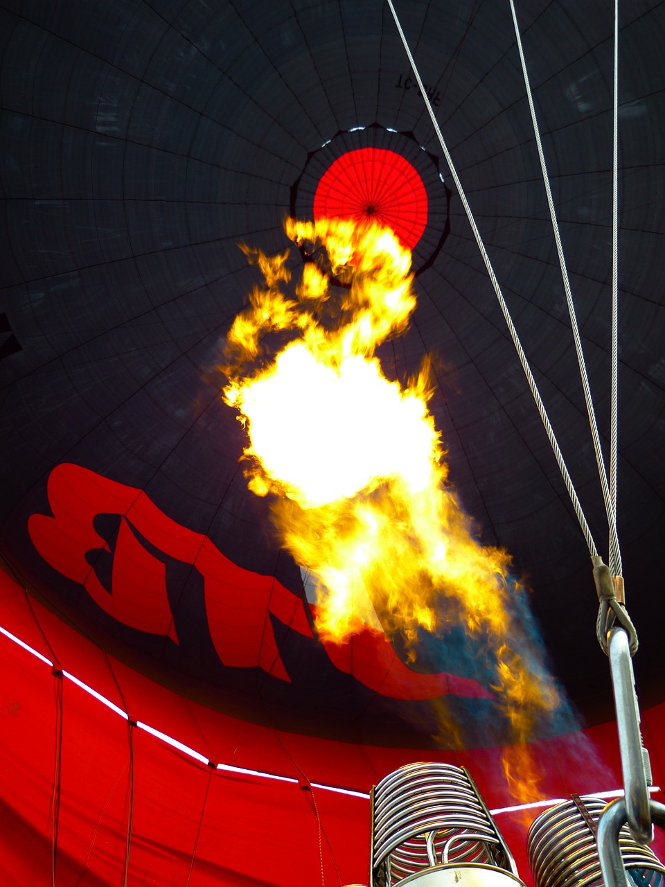 hot air balloon burner captive balloon free photo