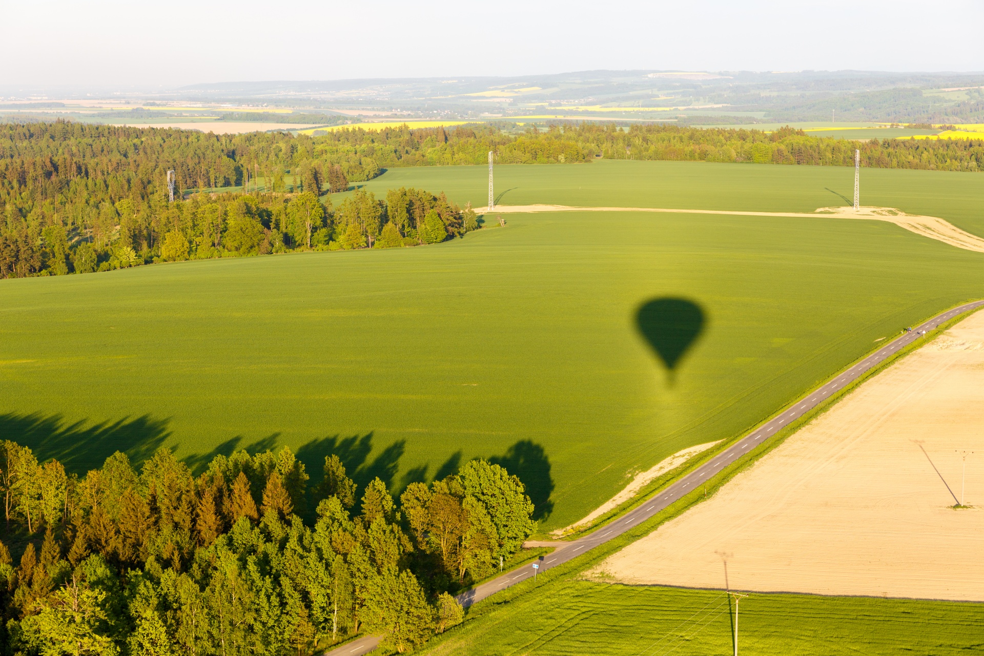 aerial view country field free photo