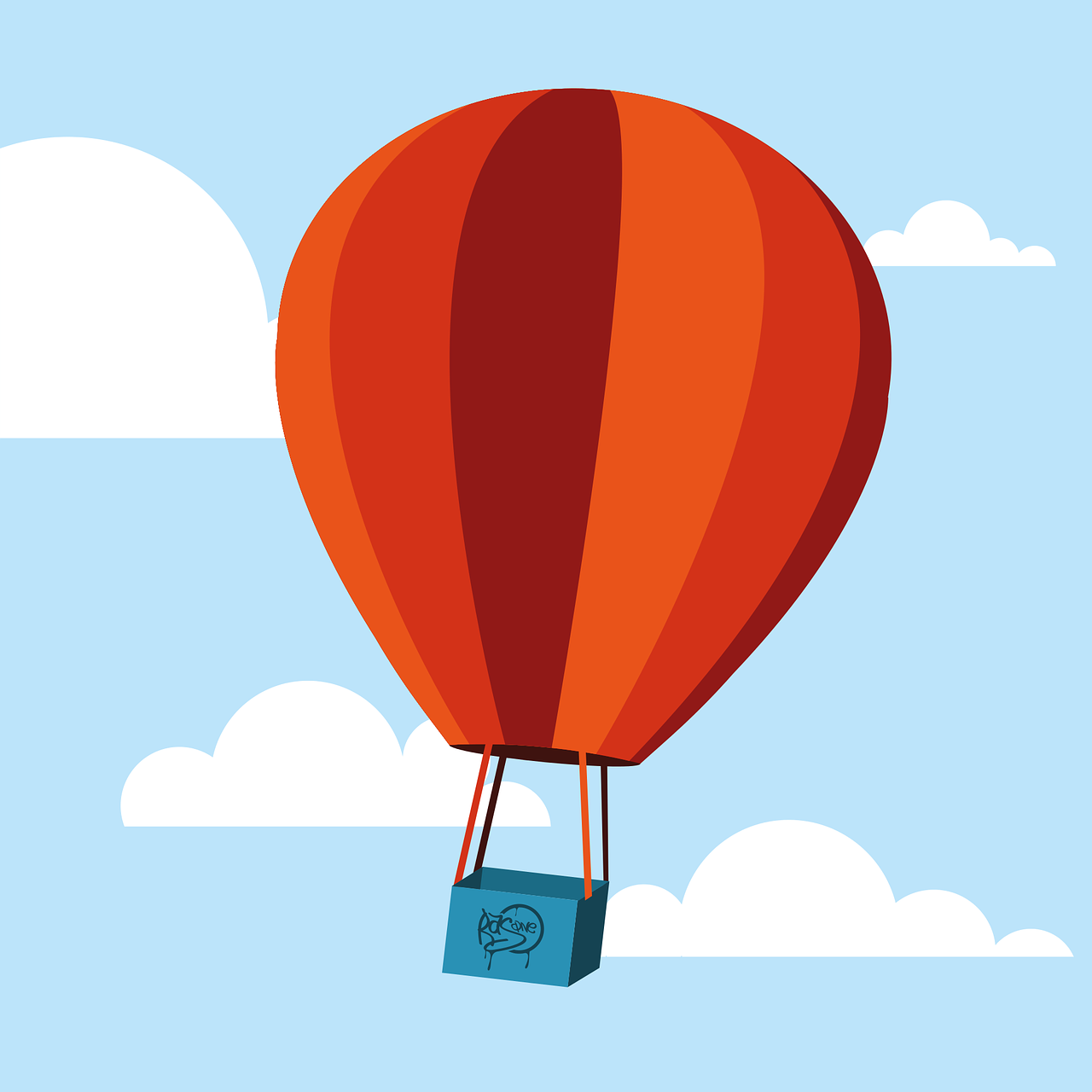 hot-air ballooning design graphics free photo