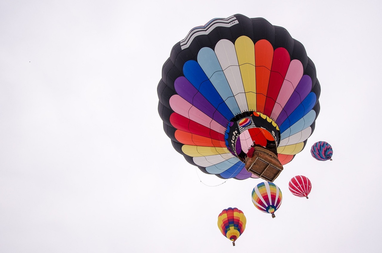 hot air balloons colorful floating free photo