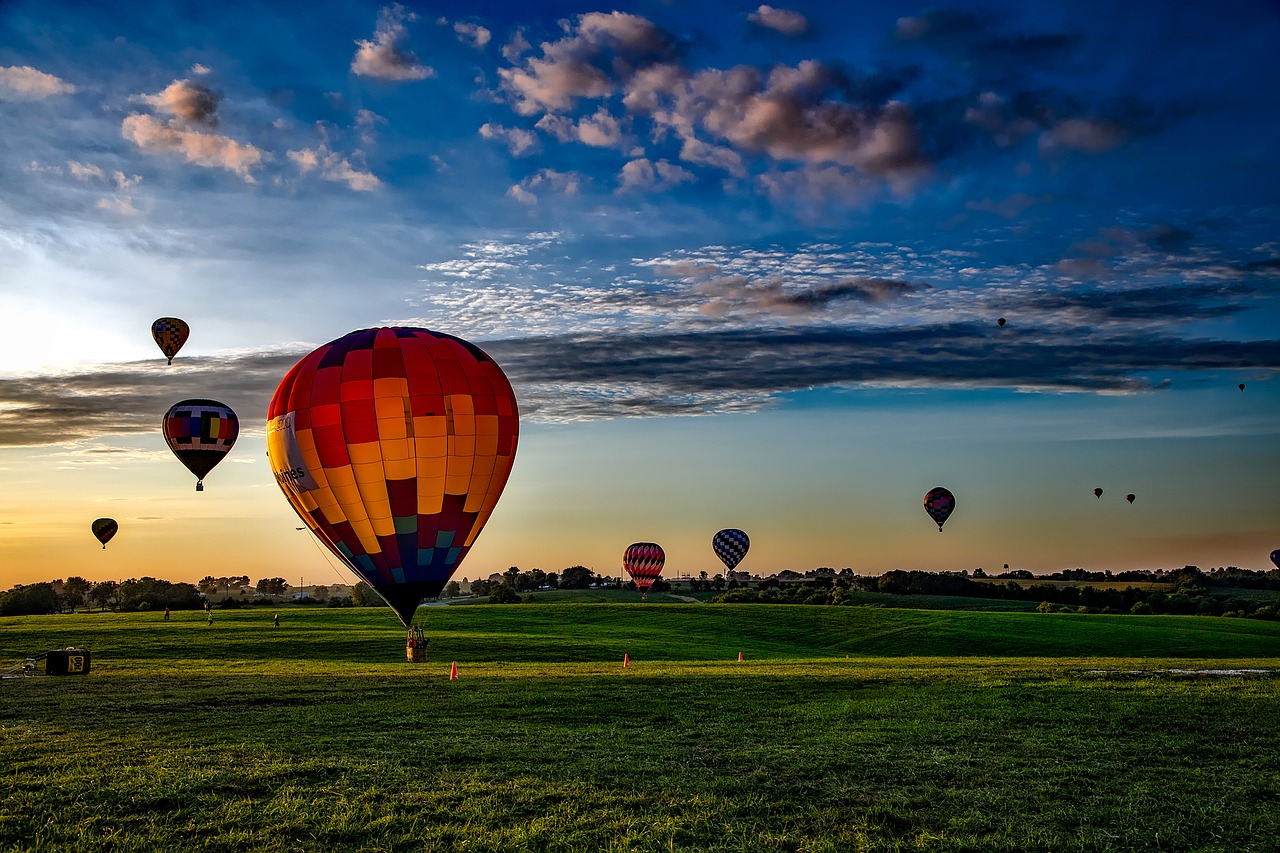 hot air balloons sky clouds free photo