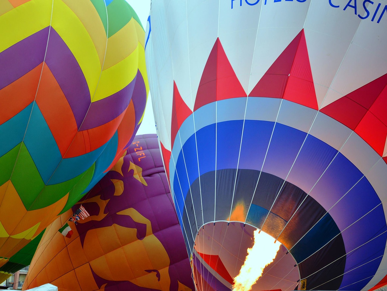 hot air balloons sky colors free photo