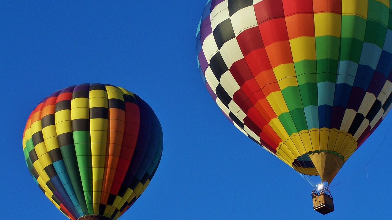 hot air balloons blue sky adventure free photo