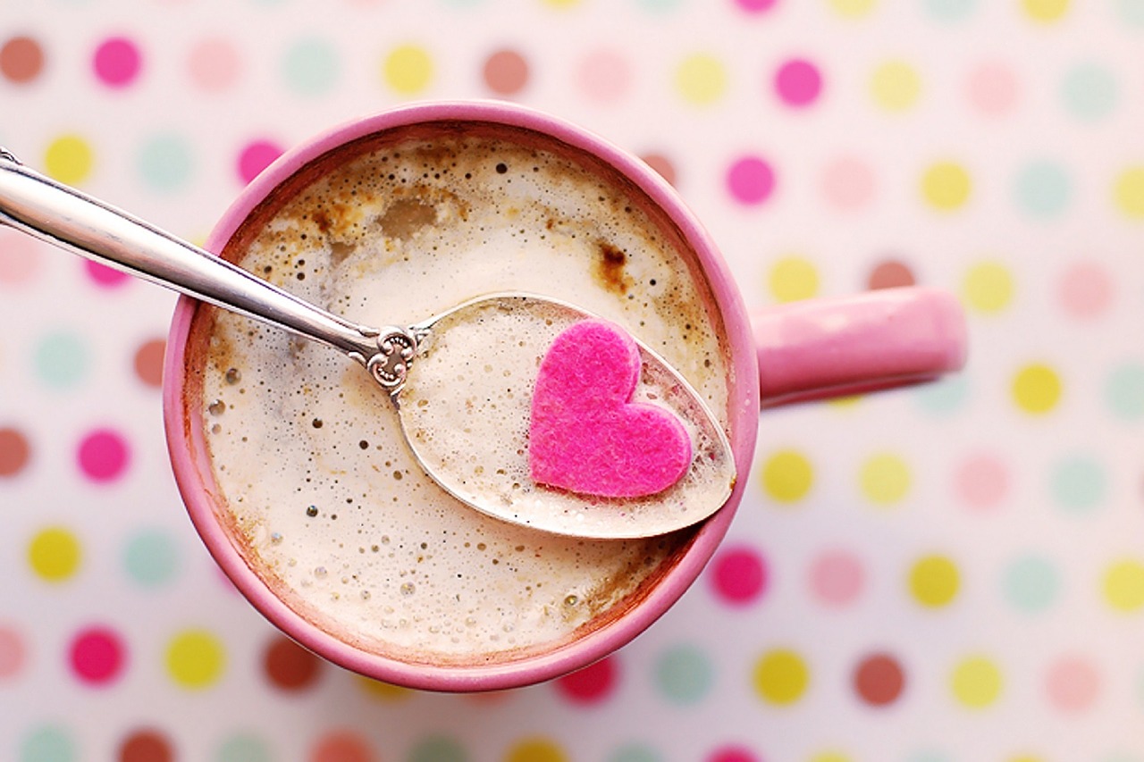 hot chocolate heart beverage free photo