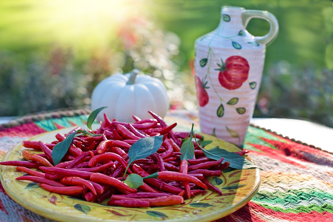 hot peppers  red peppers  harvest free photo