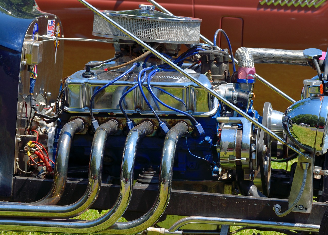 hot rod engine customized free photo