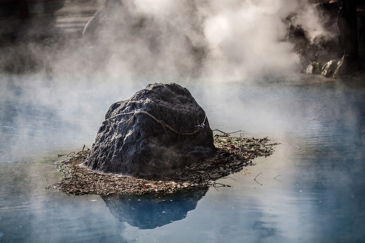 hot spring rock water free photo