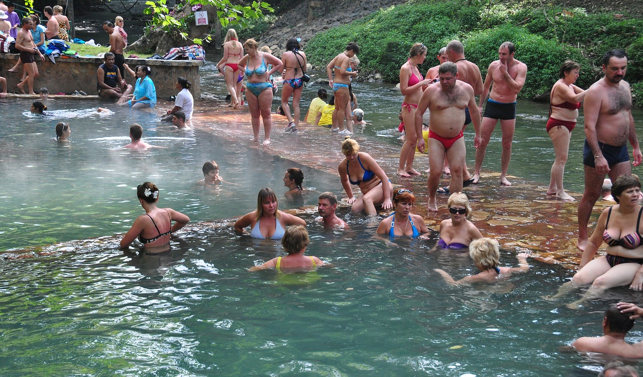 hot spring radon source bathing free photo