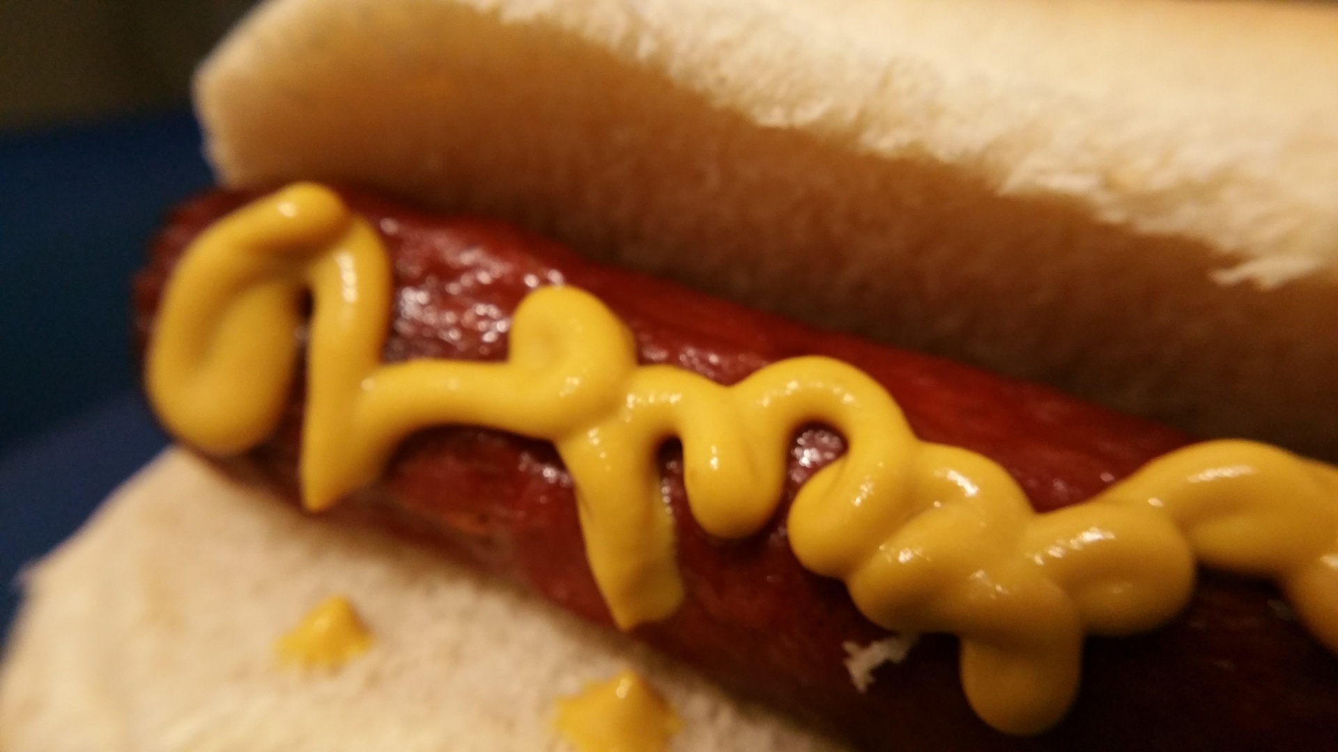 hotdog close mustard free photo
