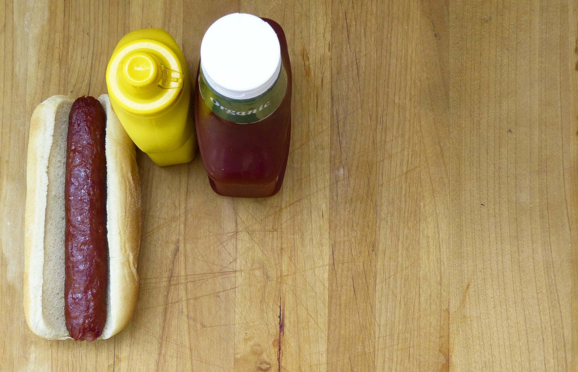 hotdog ketchup mustard free photo