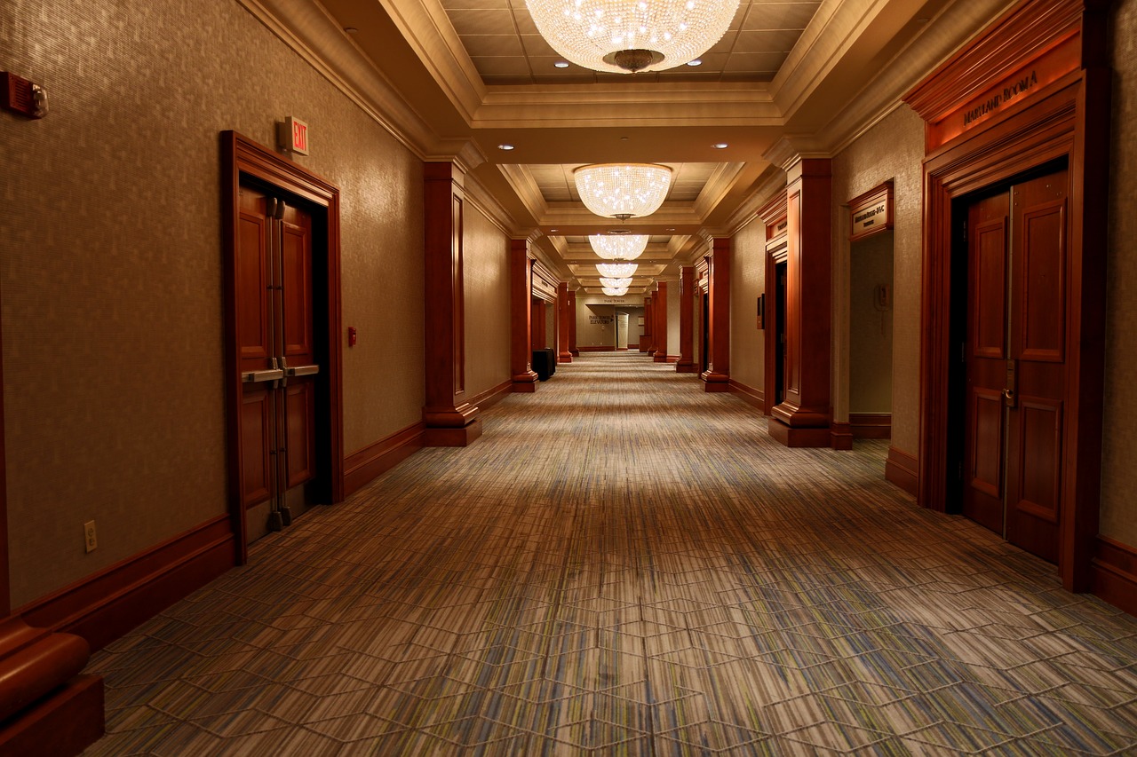 hotel corridor conference free photo