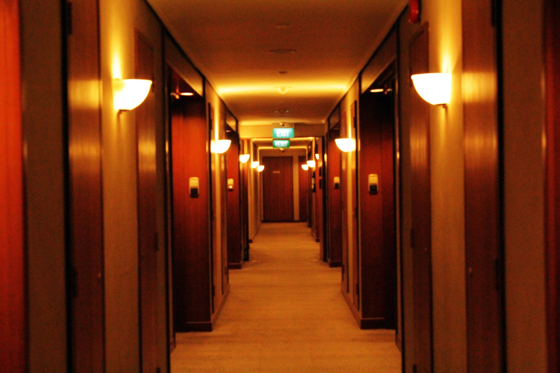 hotel hallway hallway doors free photo