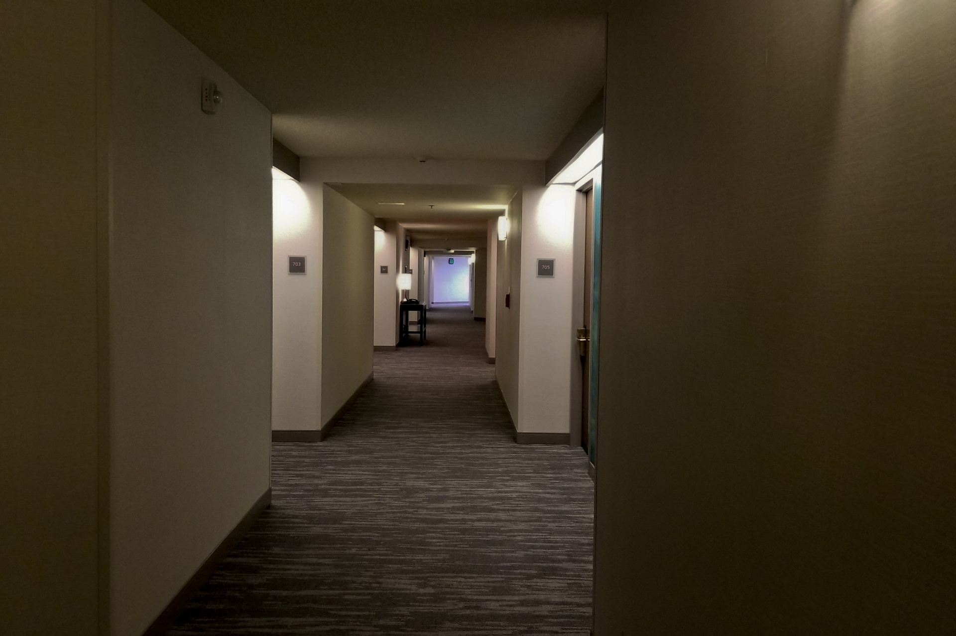 hotel hallway shining view free photo