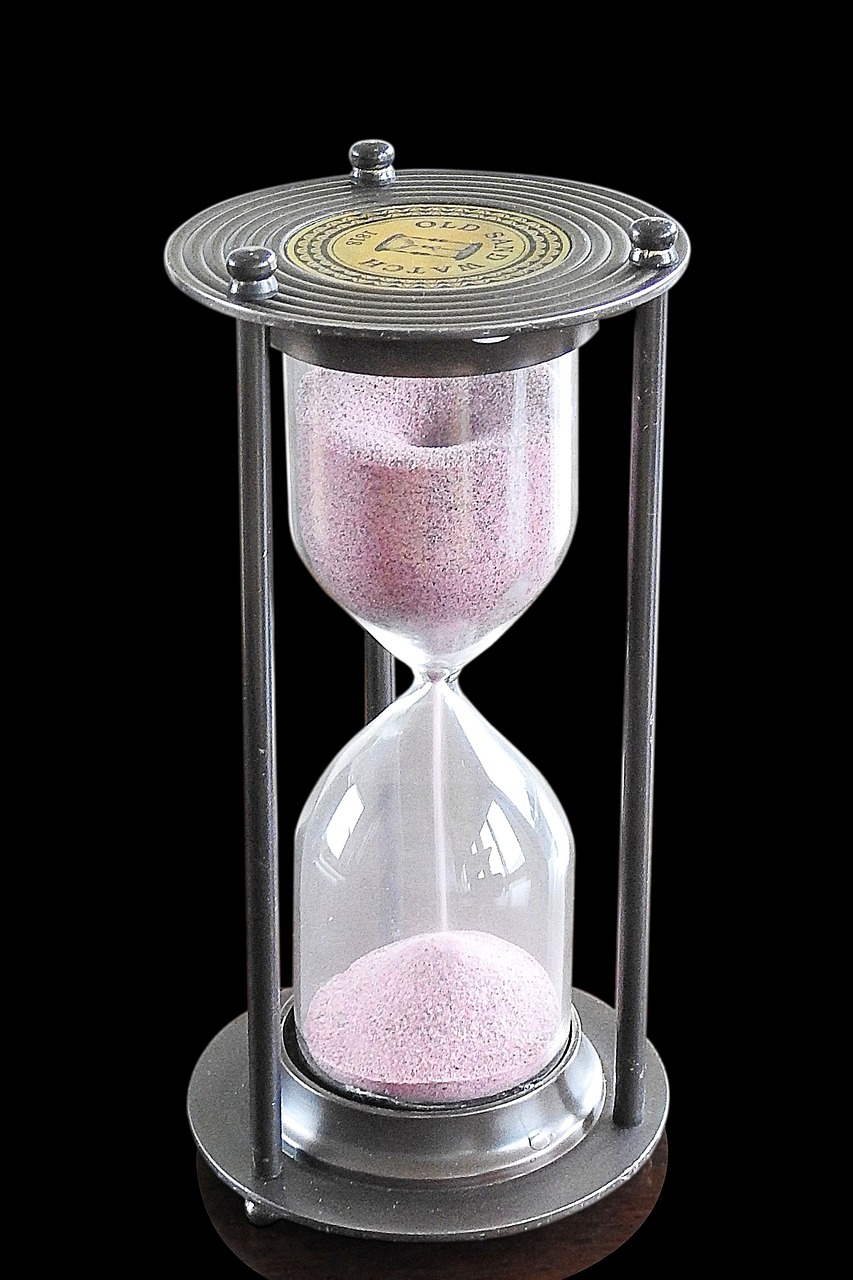 hourglass timepiece sand free photo