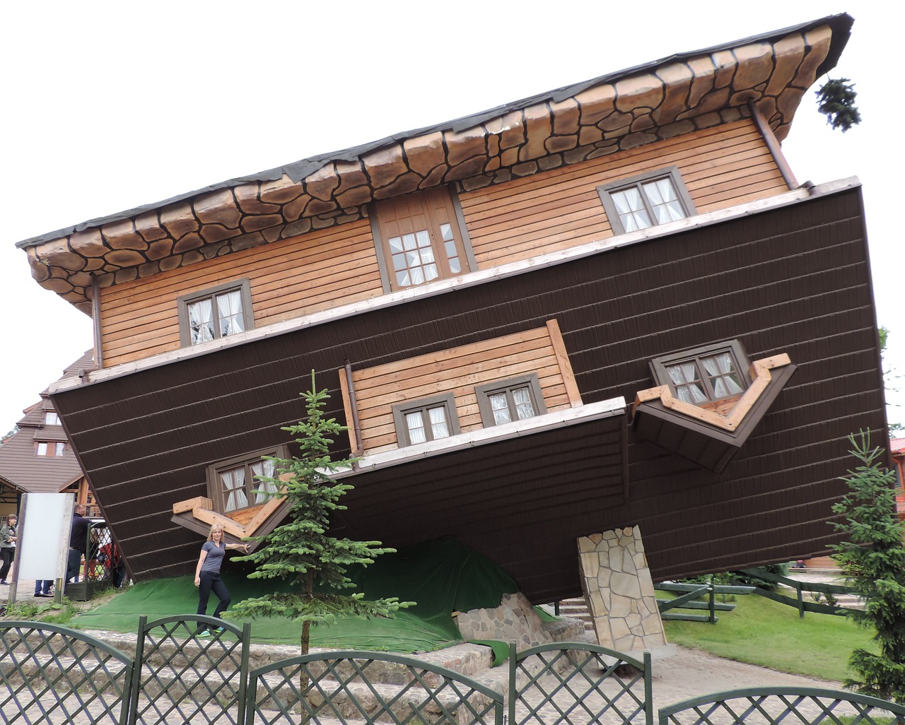 house inverted wooden construction free photo