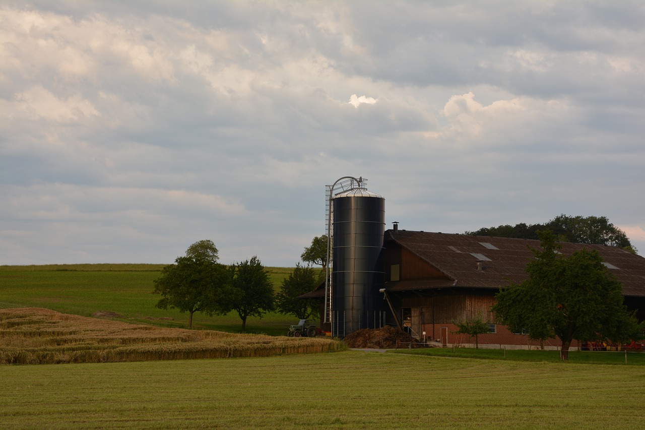 house farm landscape free photo