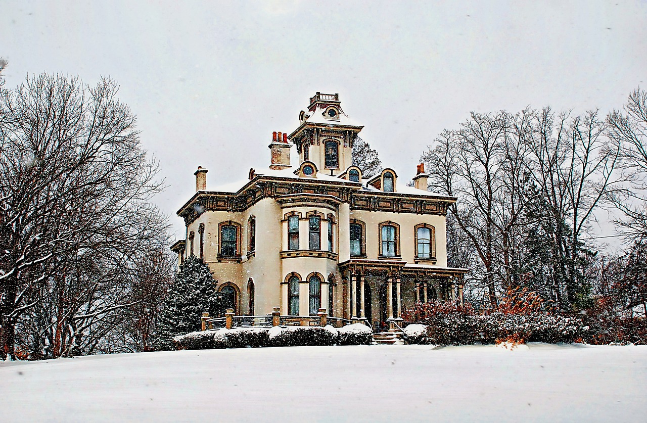 house winter snow free photo