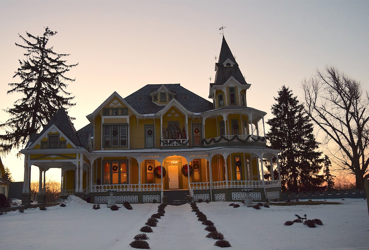 house sunrise victorian free photo