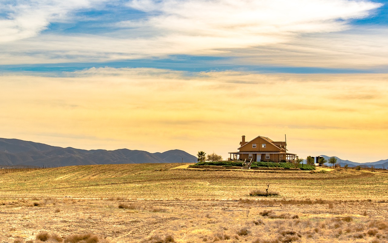 house field sunset free photo