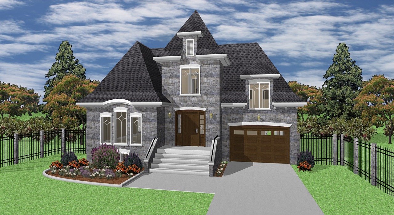 house  3d  render free photo