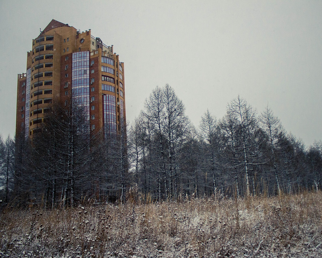 house snow cold free photo