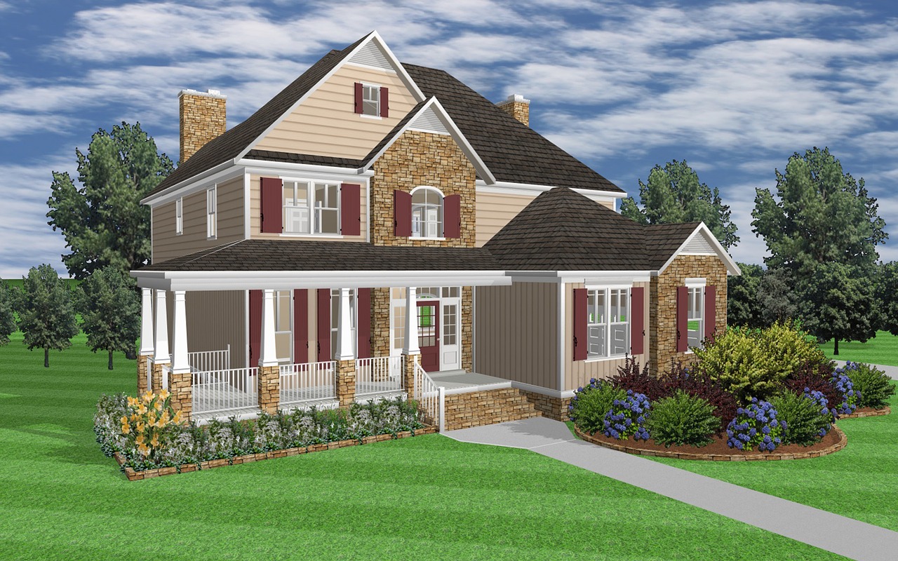 house  3d render  exterior free photo