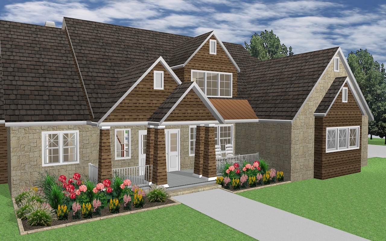 house  3d render  exterior free photo