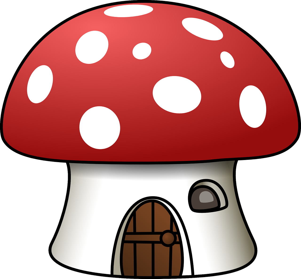 house mushroom red free photo