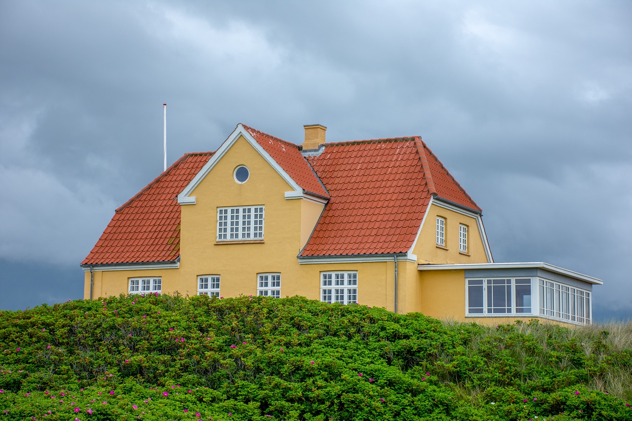 house  clouds  landscape free photo