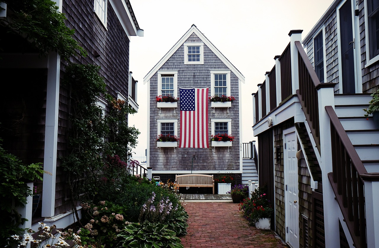 house flag american free photo