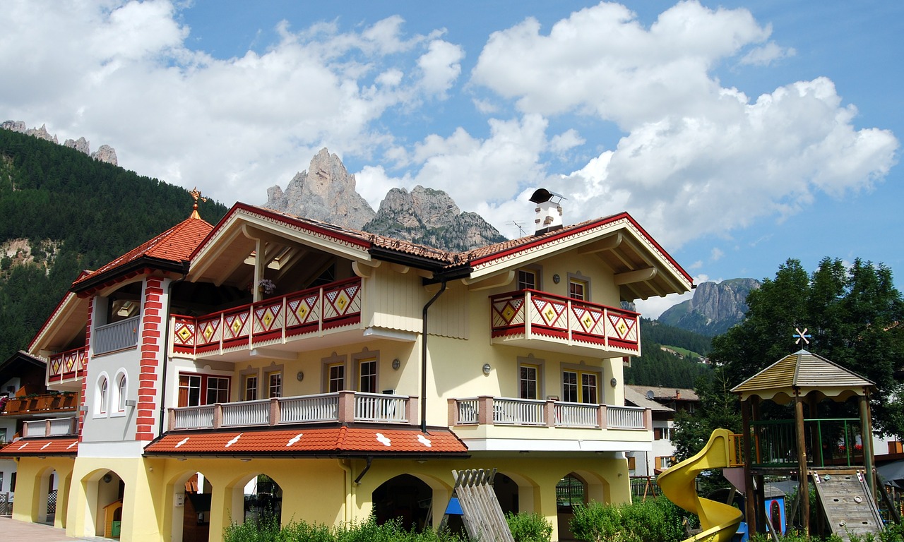 house dolomites mountain free photo