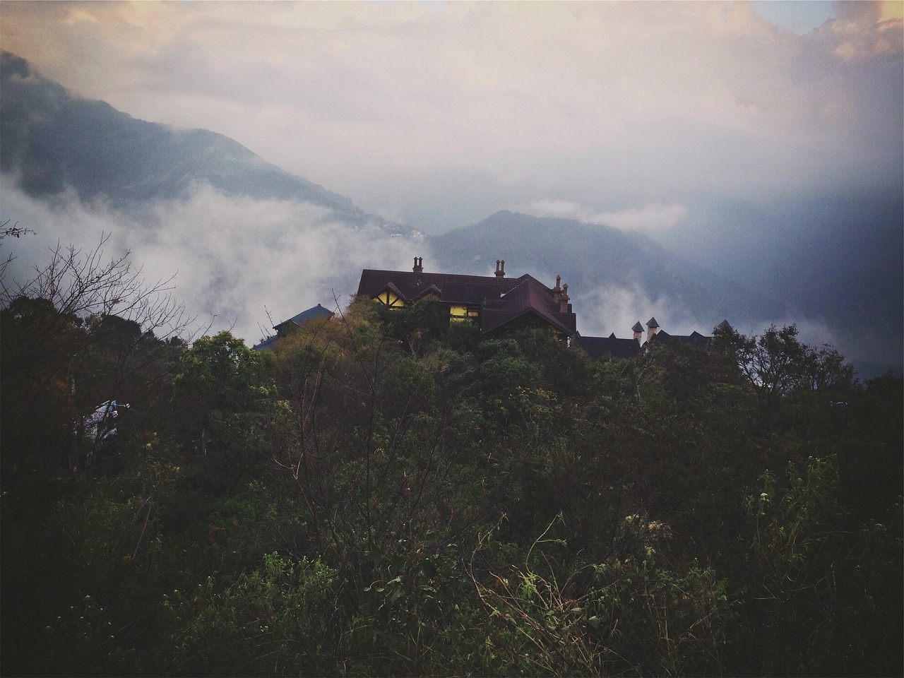 house mountains hills free photo