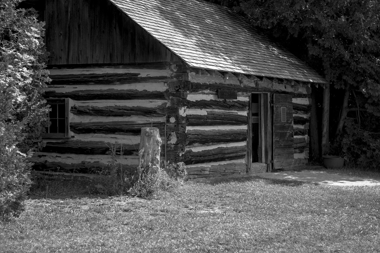 house black and white cottage free photo