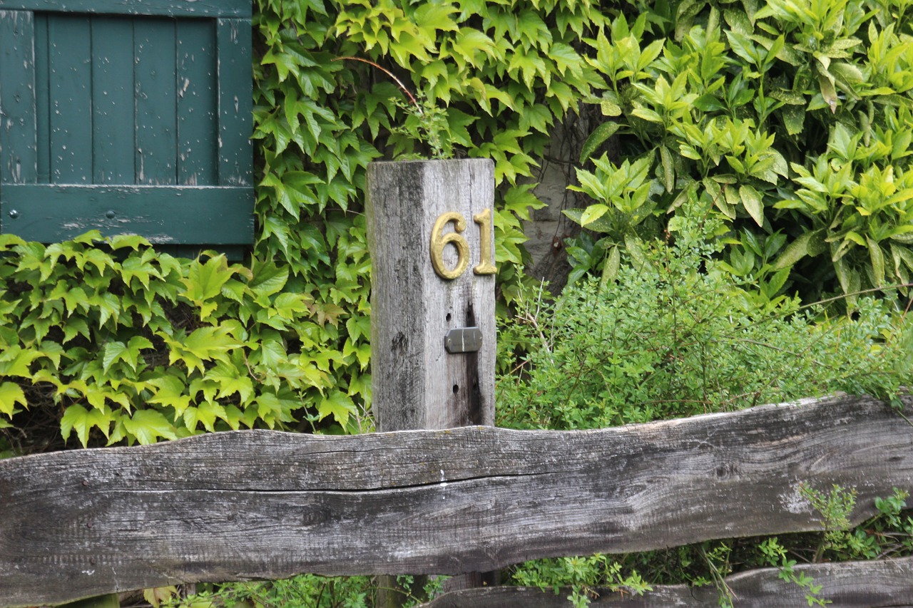 house number garden fence color free photo