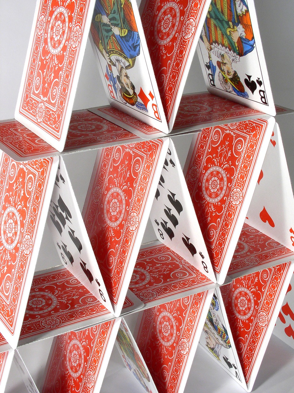 house of cards fragile playing cards free photo