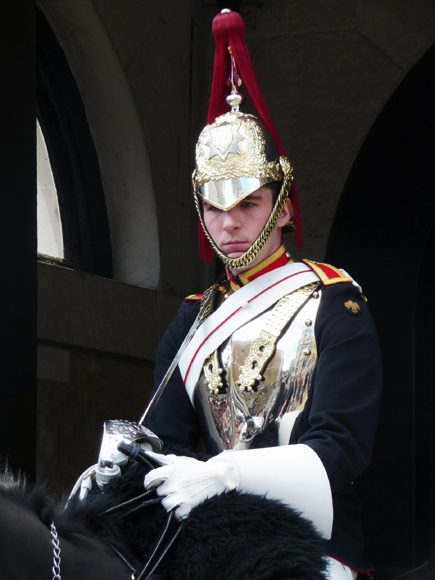 portrait guard household cavalry mounted regiment free photo