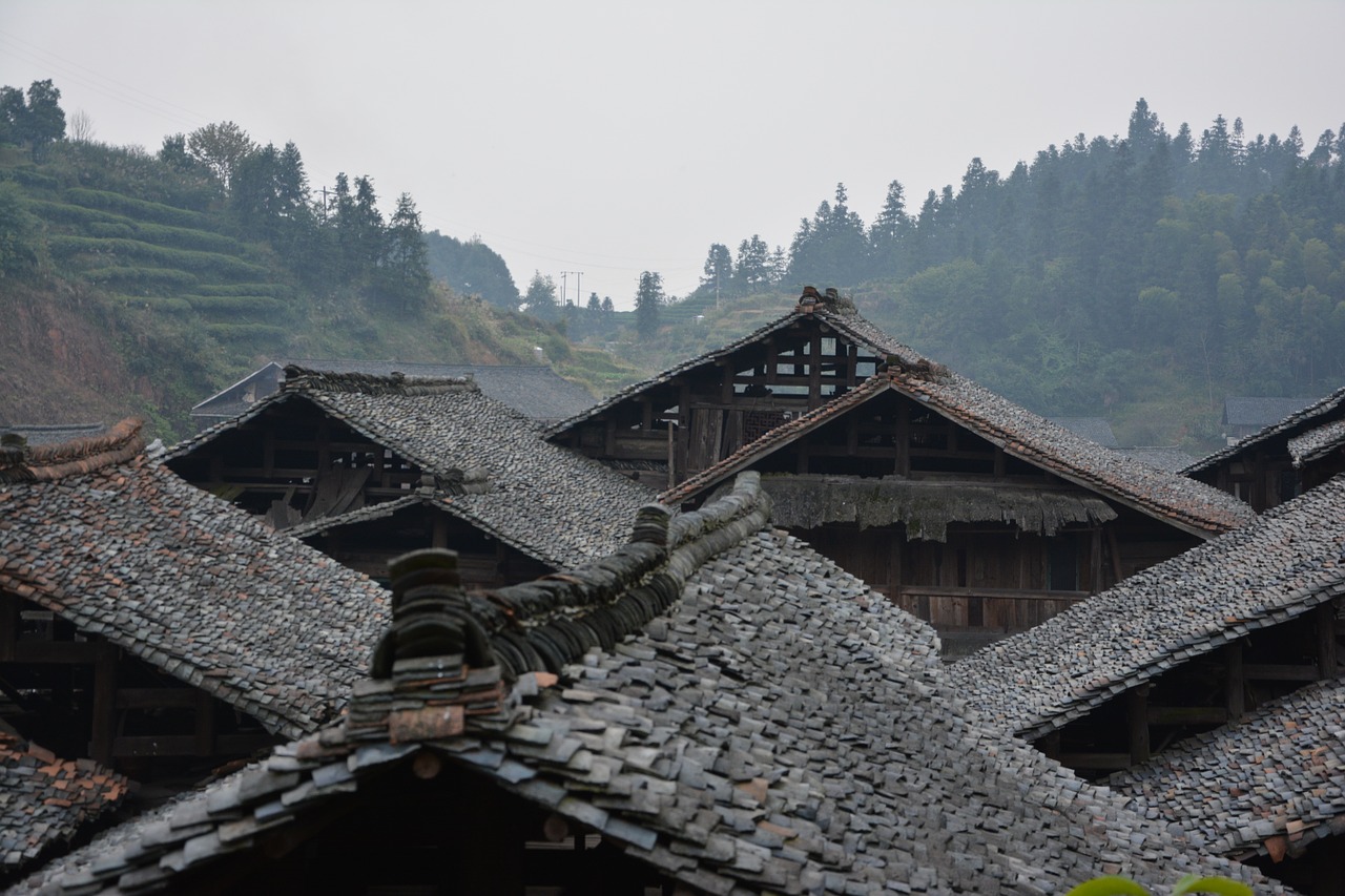 houses roofs chinese free photo