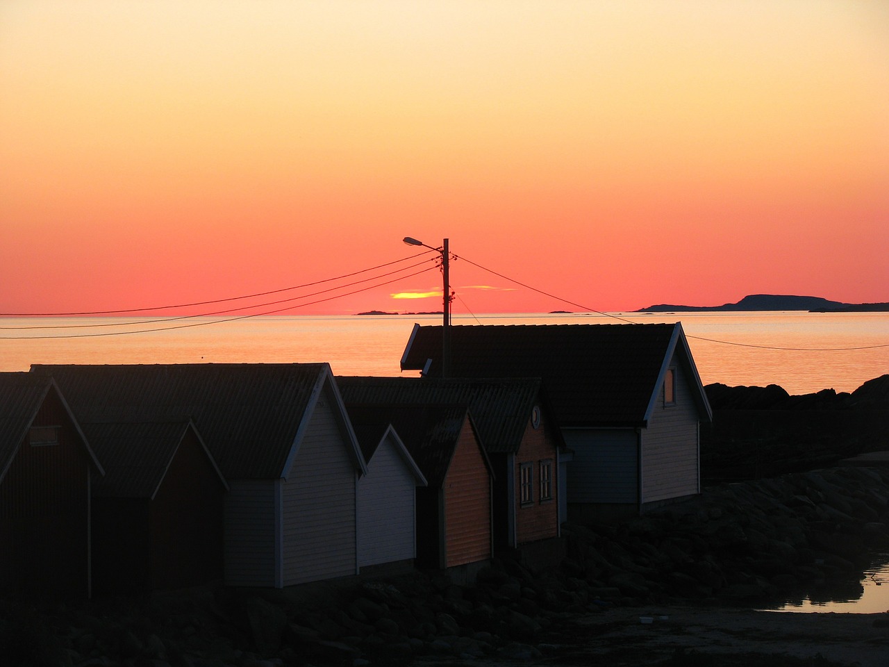 houses norway evening sun free photo