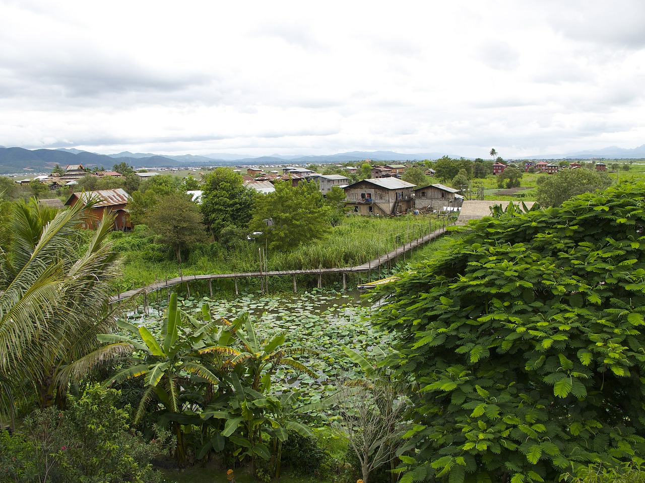 houses lake inle free photo