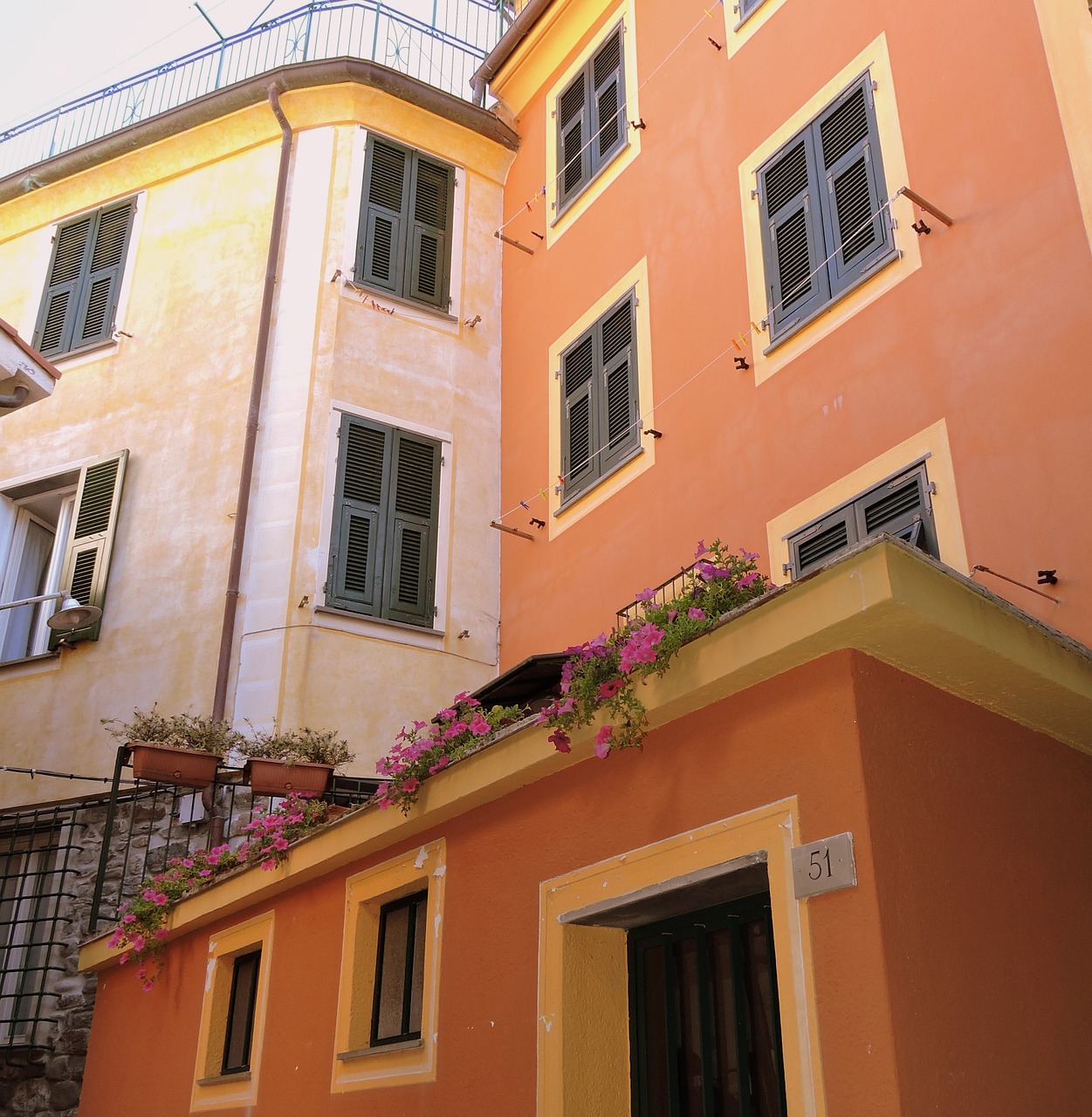 houses colors windows free photo