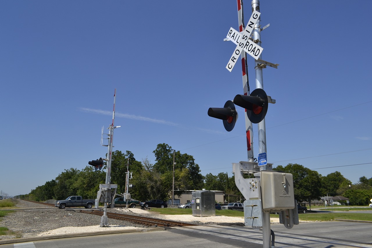 houston texas rail road crossing chemtrail strange cloud free photo