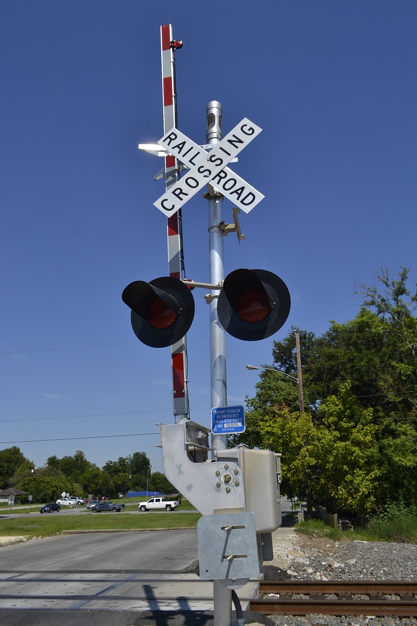 houston texas rail road signals train tracks rail road free photo