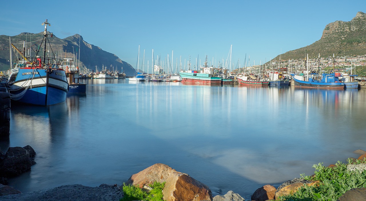 hout bay harbour  sea  boat free photo