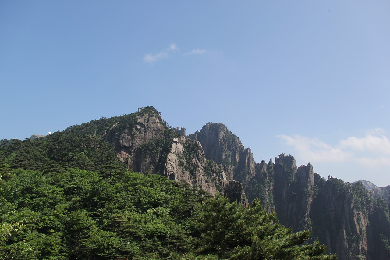 huangshan map of china the scenery free photo